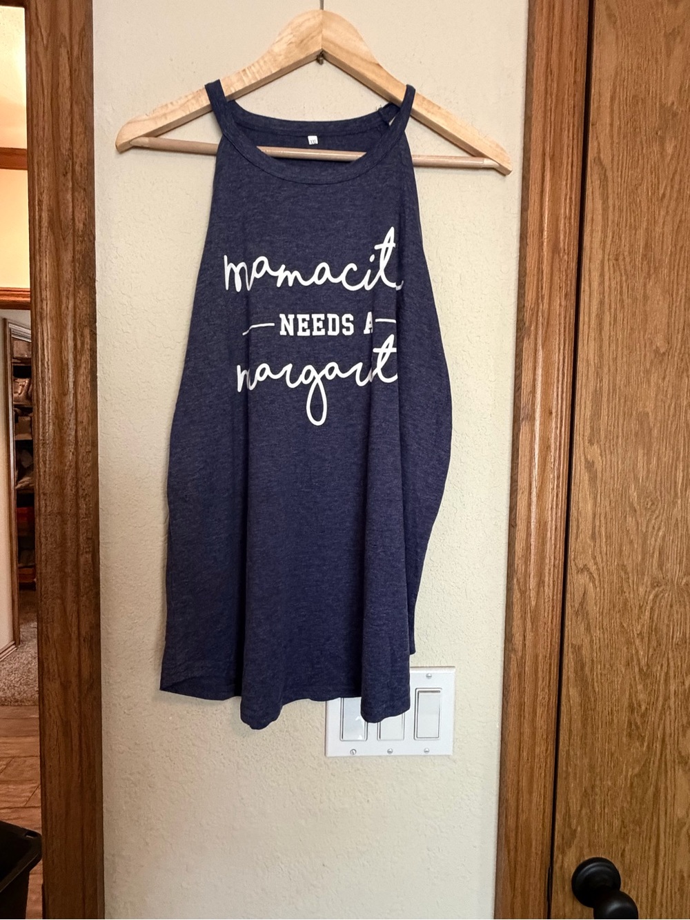 Women’s Navy Graphic Tank Top - Mamacita Needs Margaritas